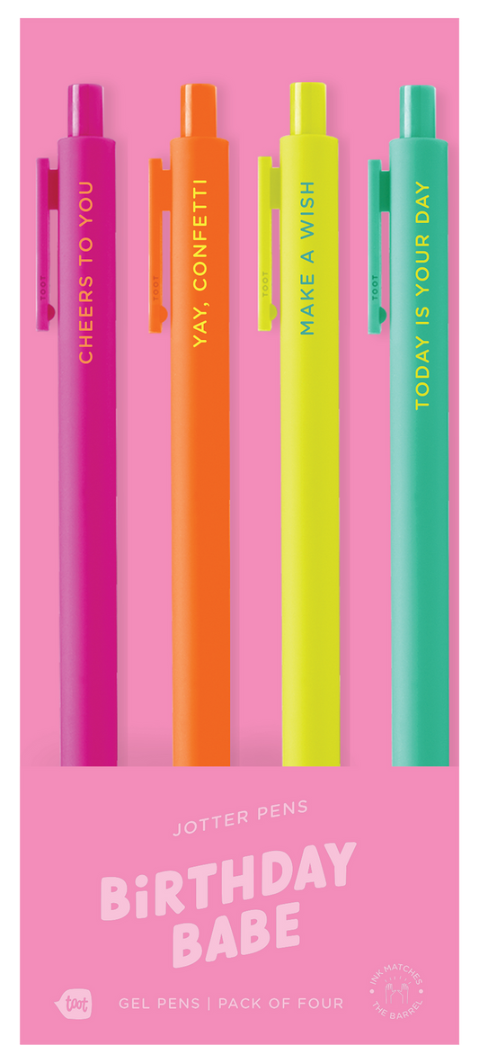 Birthday Babe -Pen Set of 4