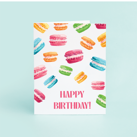Birthday Macaron Shower Single Card