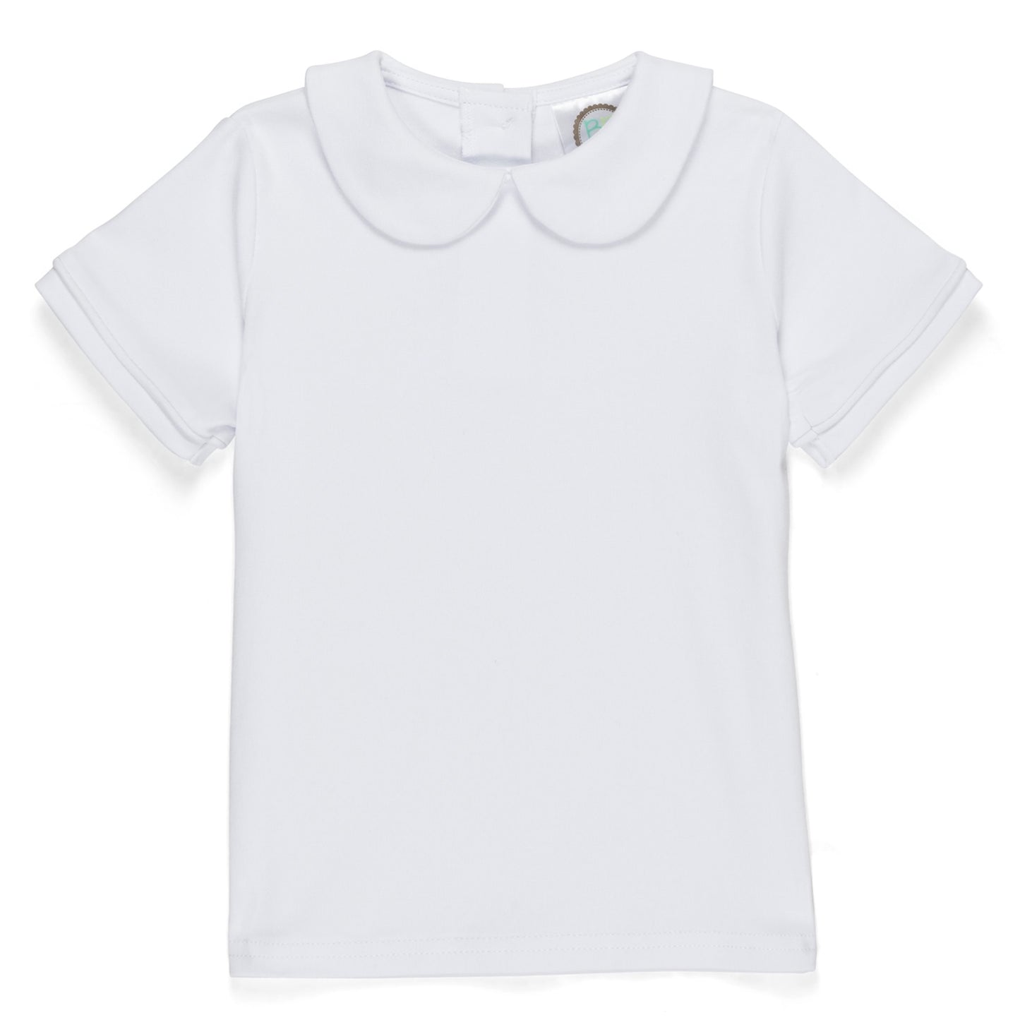 Boy's Short Sleeve Peter Pan Collar Shirt - White