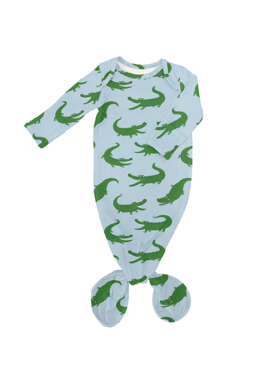 Blue Alligators - Knotted Gown