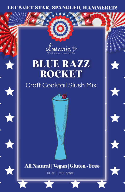 Blue Razz Rocket Cocktail