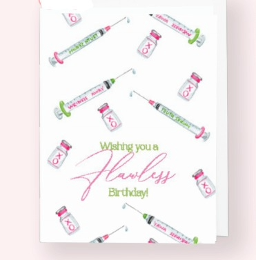 Botox Needles Birthday Single Card