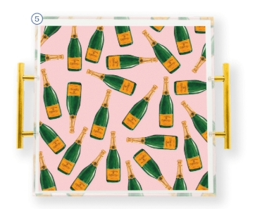Champagne Bottles Acrylic Tray