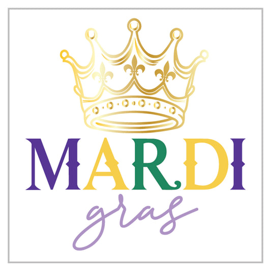 Cocktail Napkin Lets Mardi 3 ply / 26 pkg FOIL