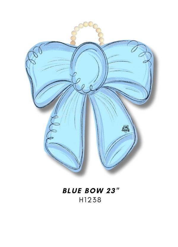 DK Large Blue Bow Door Hanger