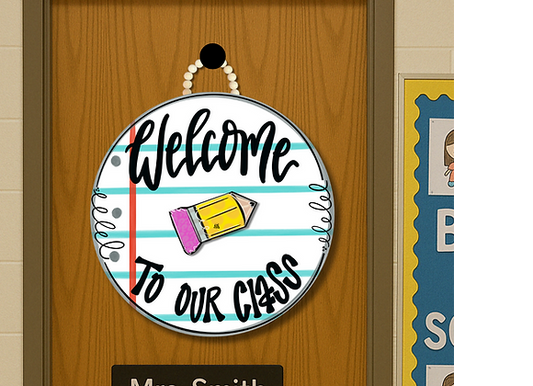DK Welcome to our Class Notebook Large Door Hanger