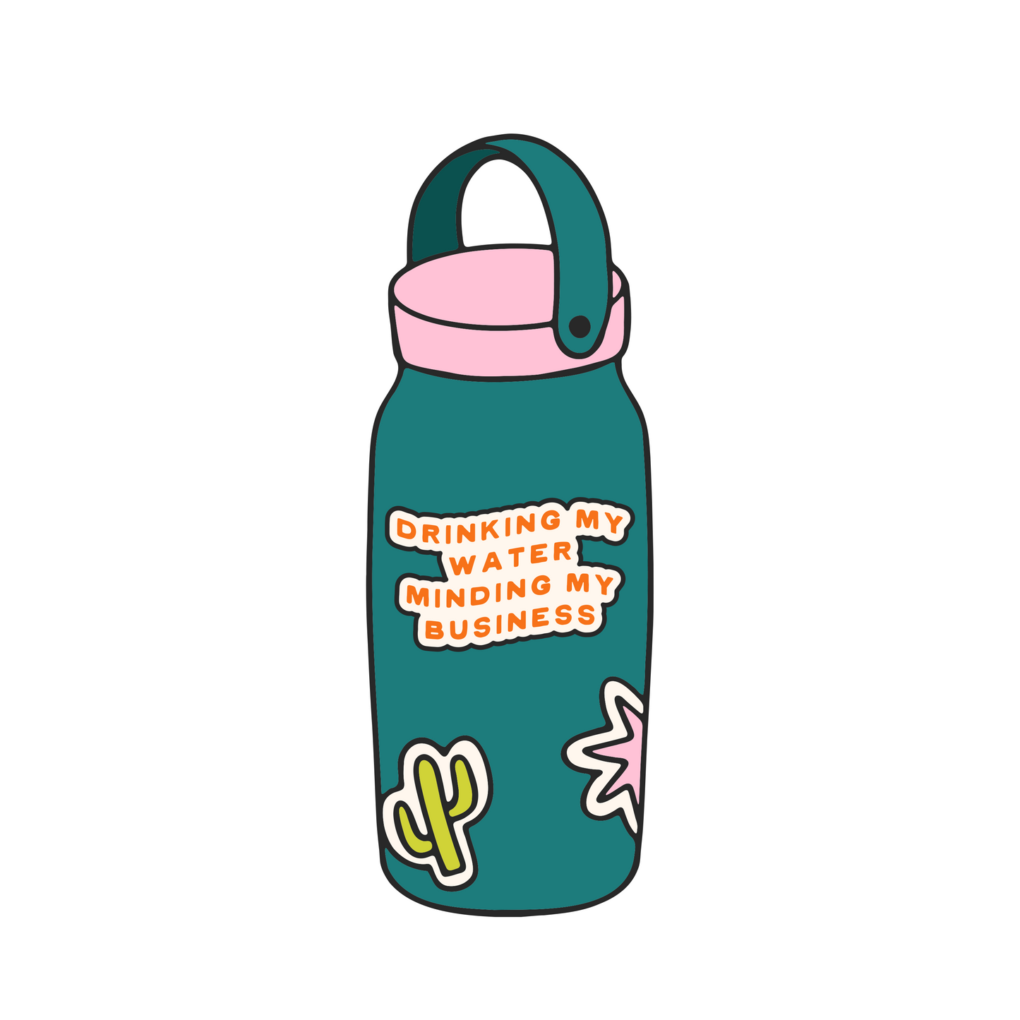 Drinking My Water Sticker