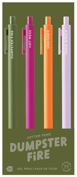 Dumpster Fire -Pen Set of 4