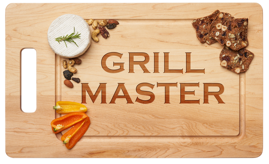Grill Master - Handled Maple Wood Cutting + Cheeseboard 20 x 12"