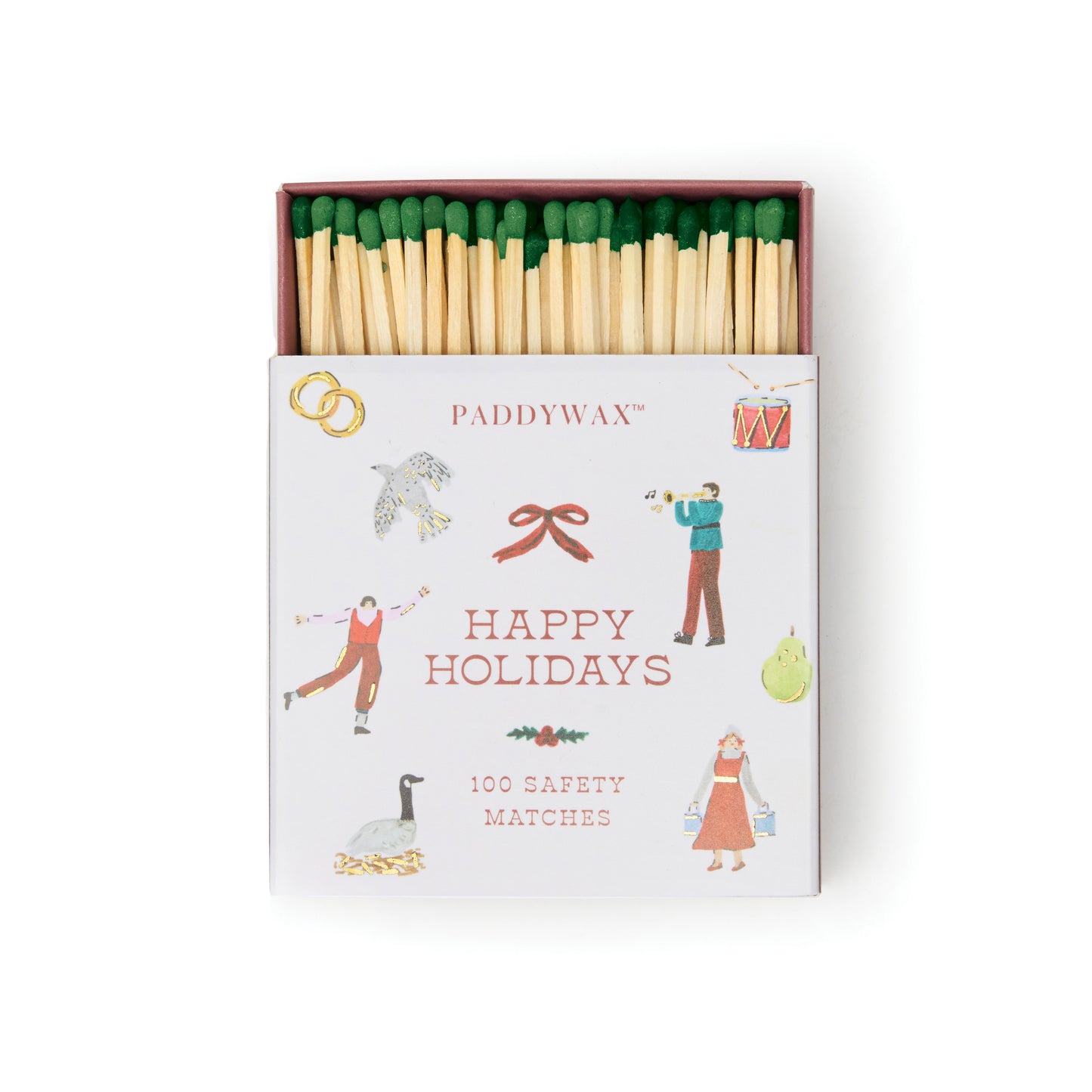Holiday Jumbo Boxed Safety Matches w/ Foil Accents
