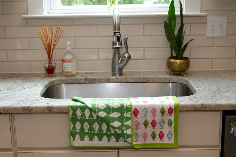 Holiday Lights Double-Sided Tea Towel