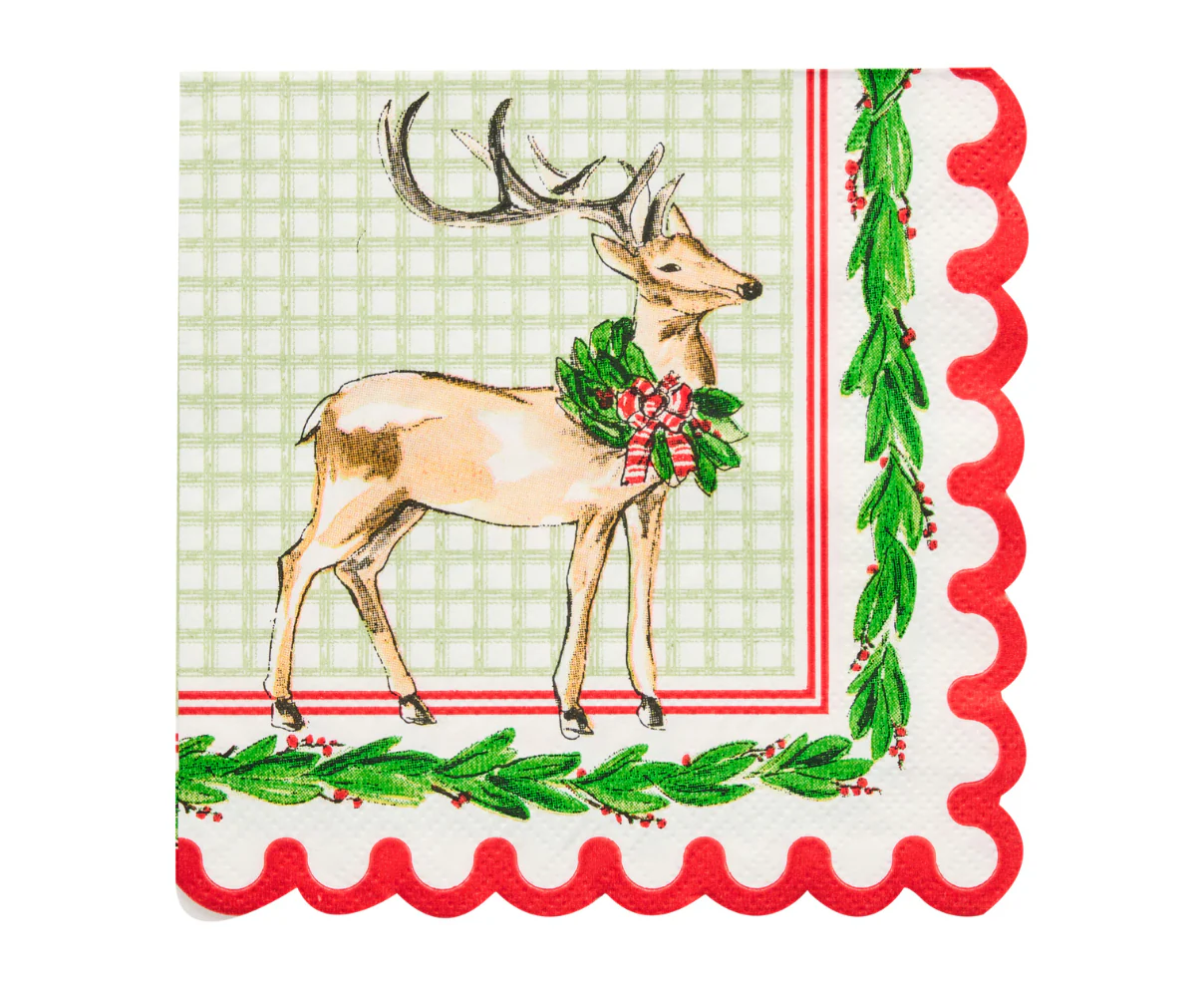 Holly Berry Cocktail Napkin
