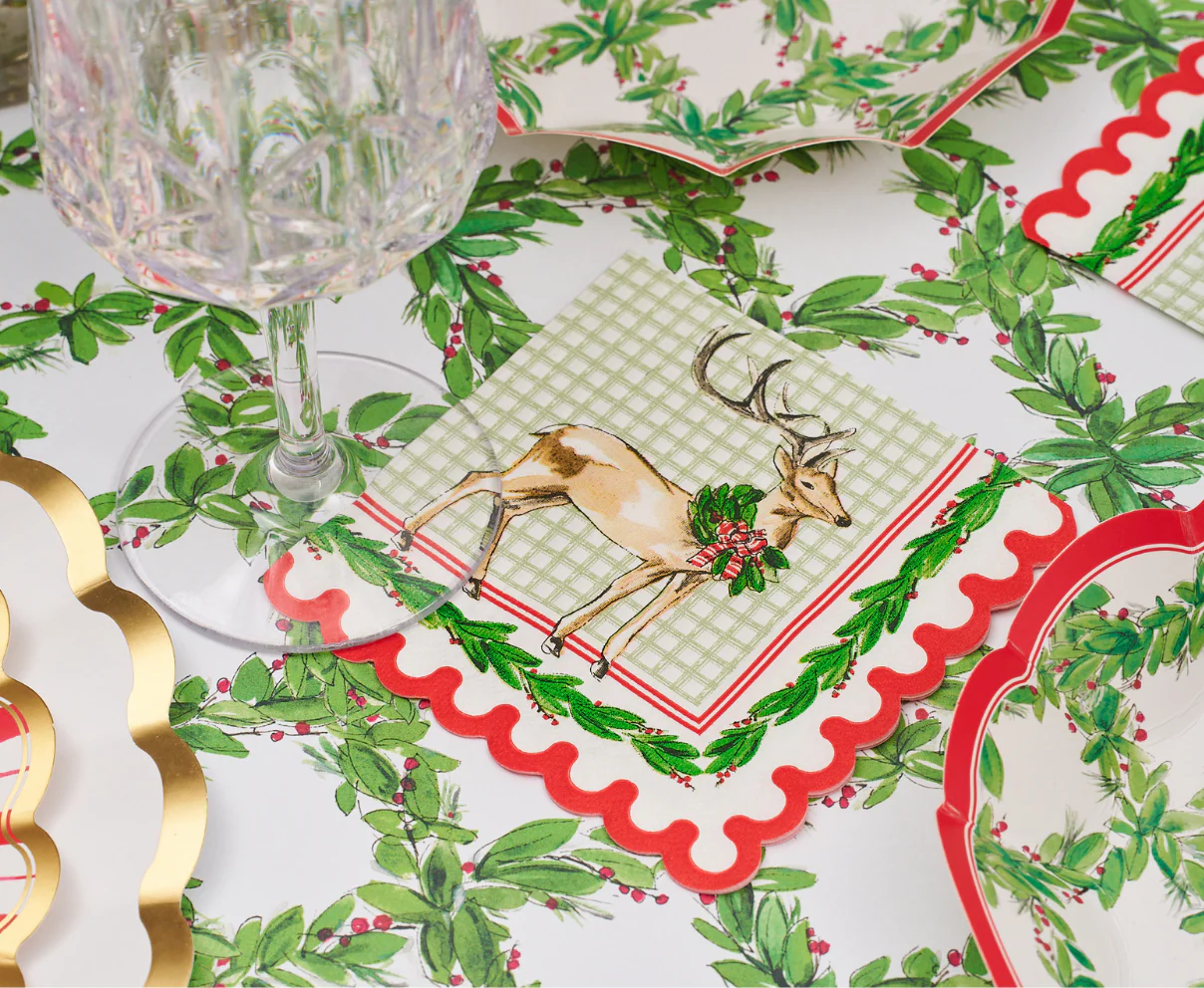 Holly Berry Cocktail Napkin