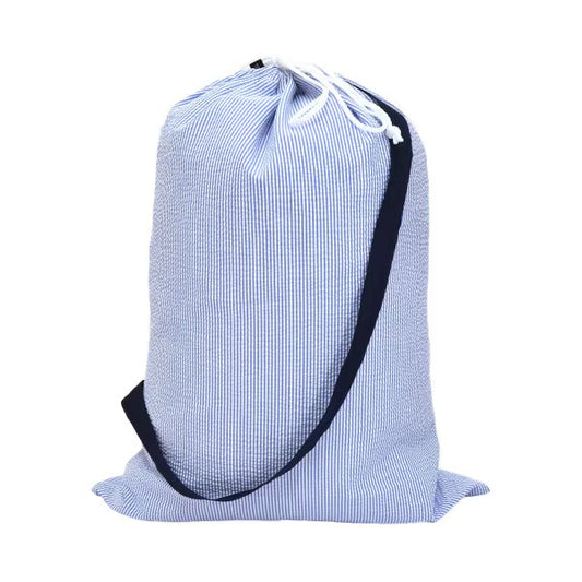 Laundry Bag - Navy Seer Sucker