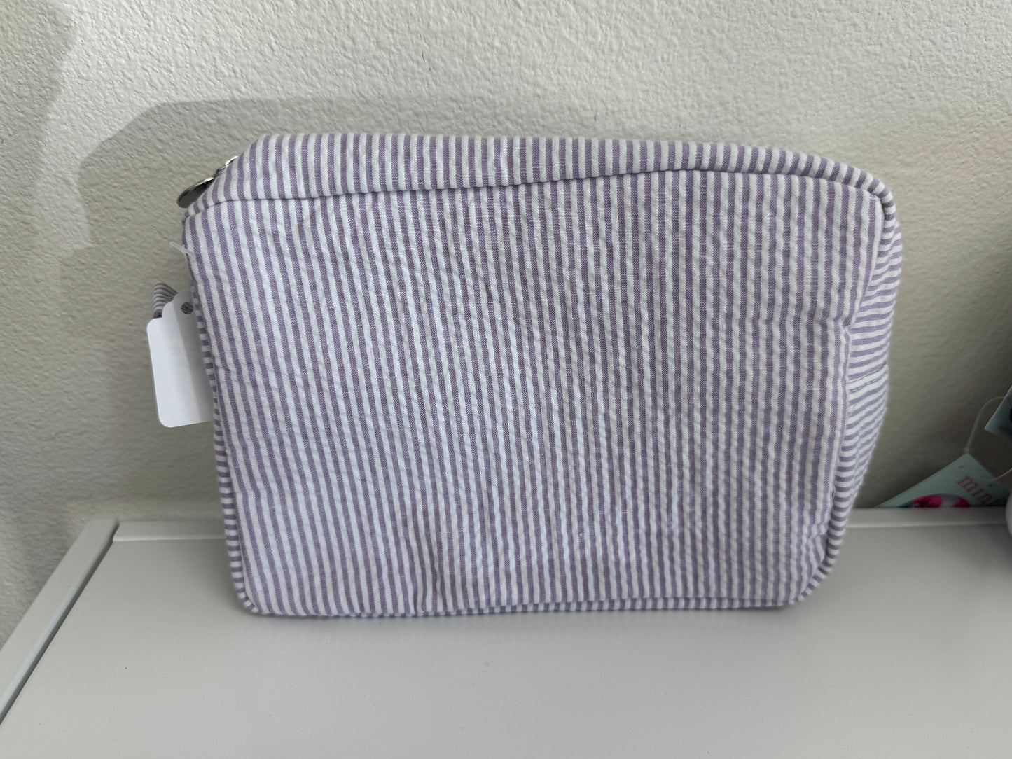 Seer Sucker Cosmetic Bag - Lavender
