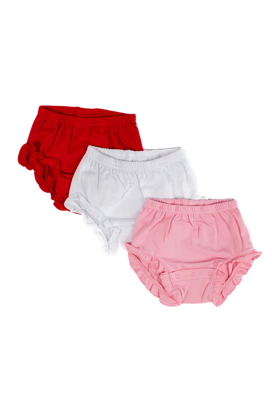Red Ruffle Bloomers - 0-6 Months