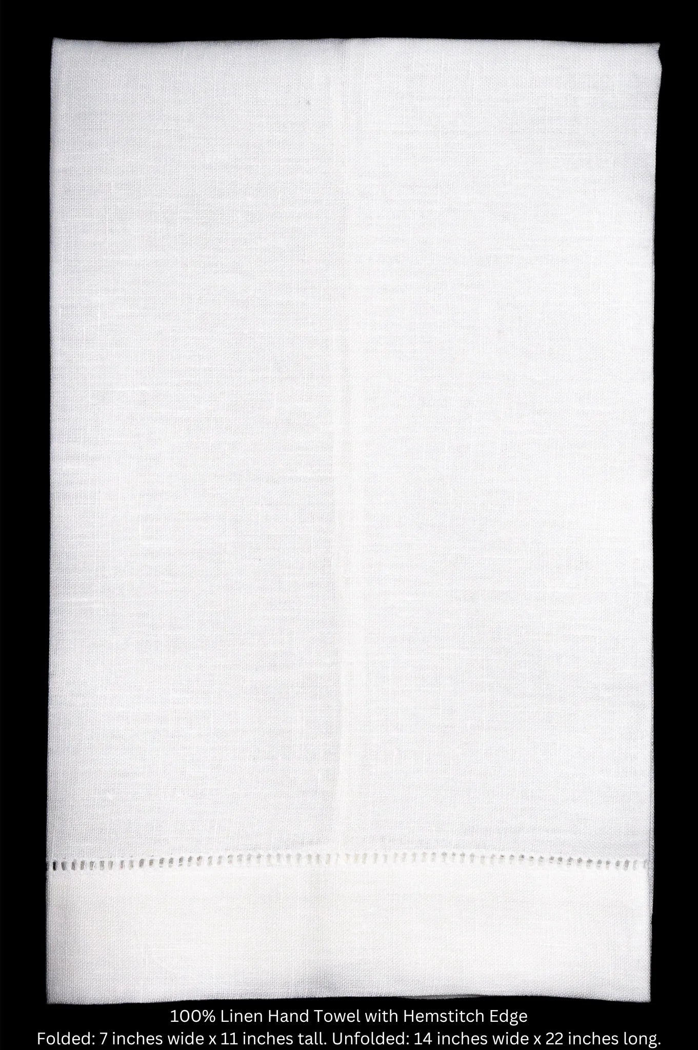 Linen Hemstitch Hand Towel - All White