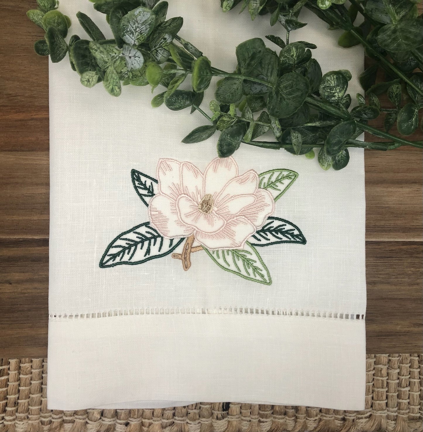 Magnolia Hemstitch Hand Towel
