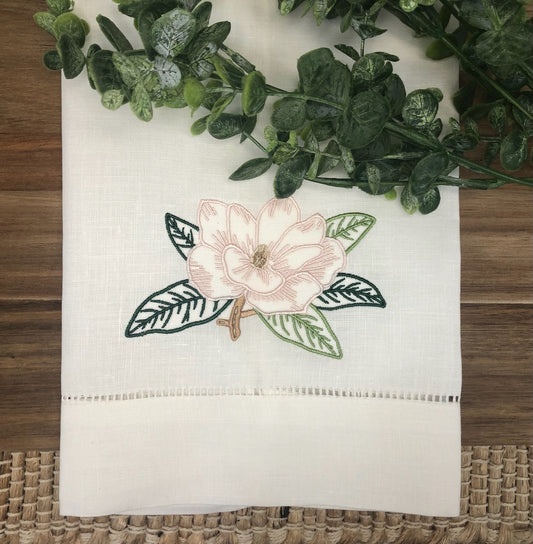 Magnolia Hemstitch Hand Towel