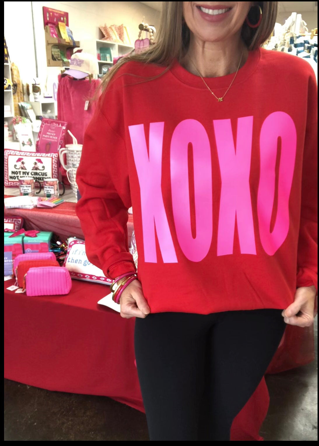 XOXO Vinyl Sweatshirt