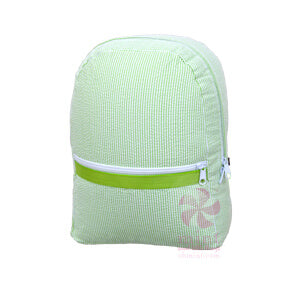 Medium Backpack - Lime Seer Sucker