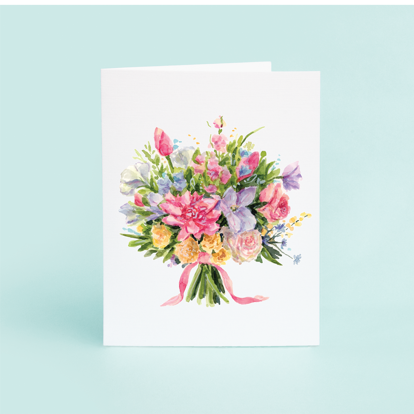 Pastel Bouquet Single Card