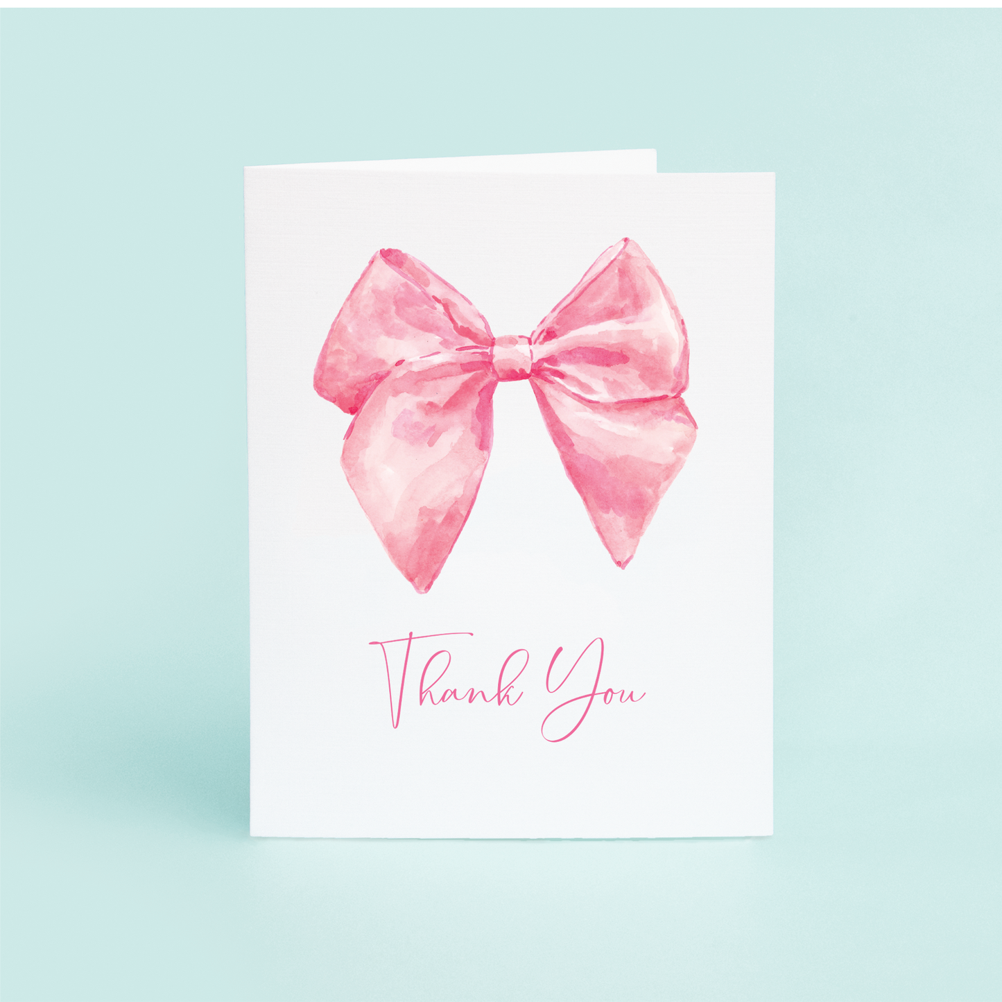 Pink Bow "Thank You" Single Card