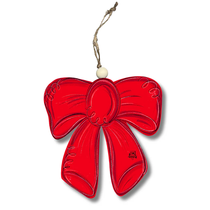 DK Red Bow Ornament