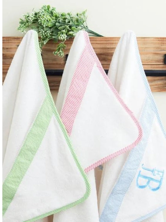 Seer Sucker Hooded Towel - Blue