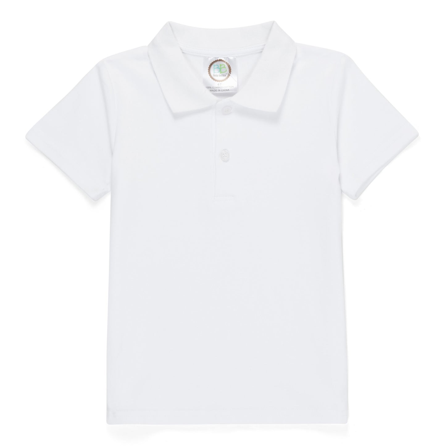 Boys Short Sleeve Polo Shirt - White