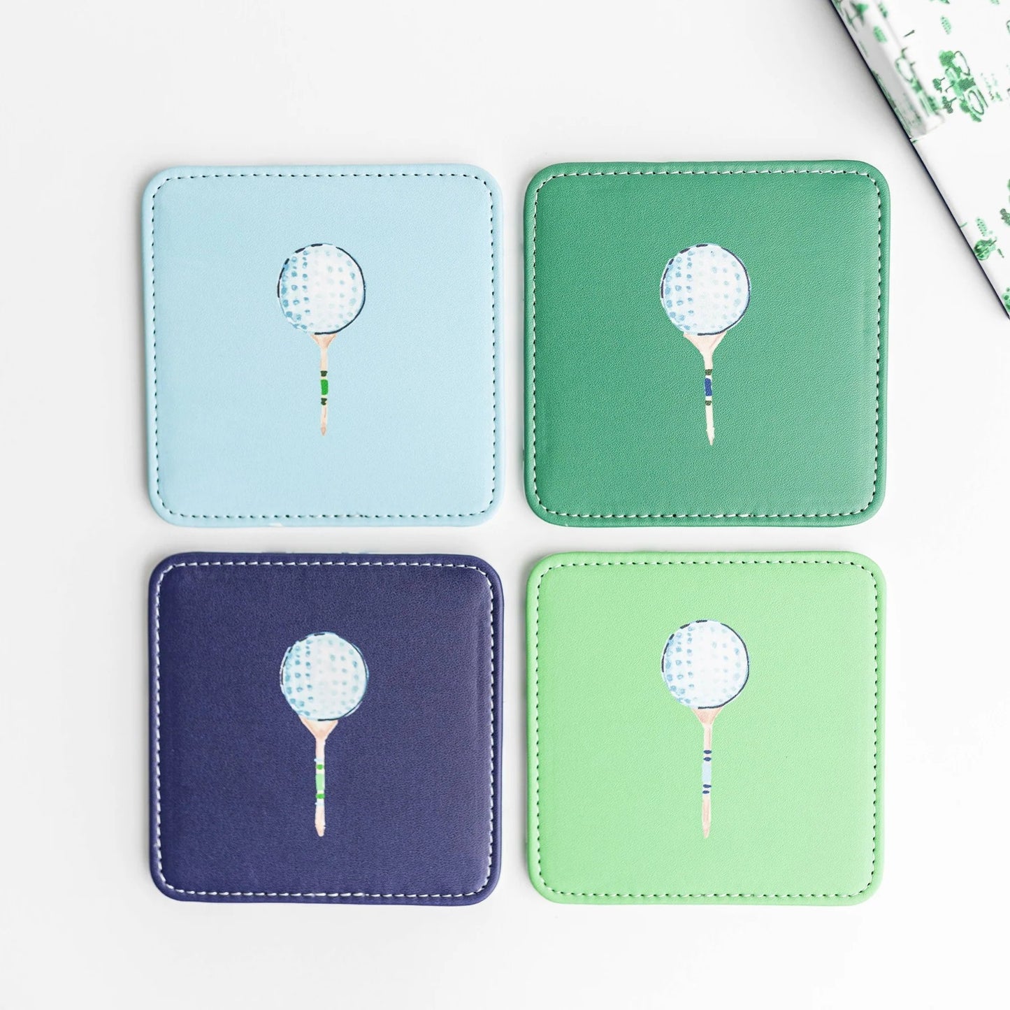 Tee Time Coasters, Set of 4
