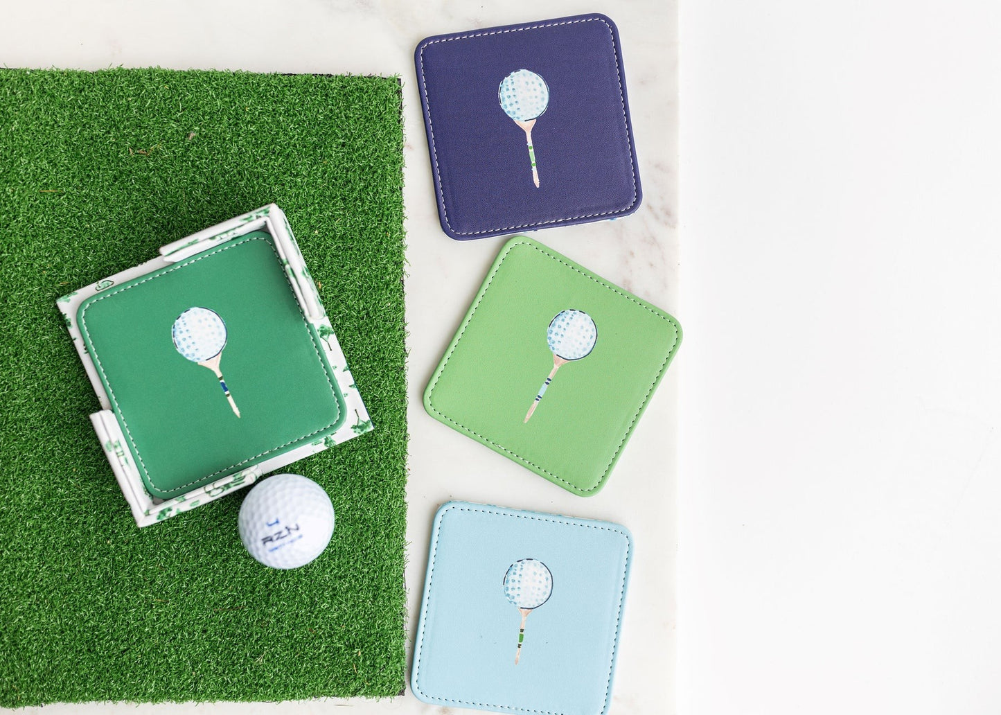 Tee Time Coasters, Set of 4