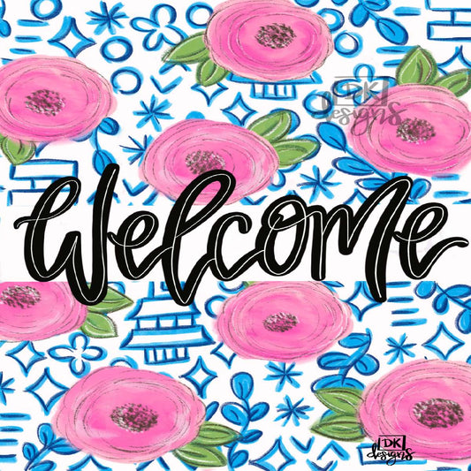 Chinoiserie Garden Glam Flag