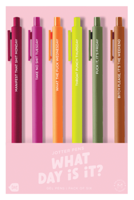 What Day Is It -Pen Set of 6