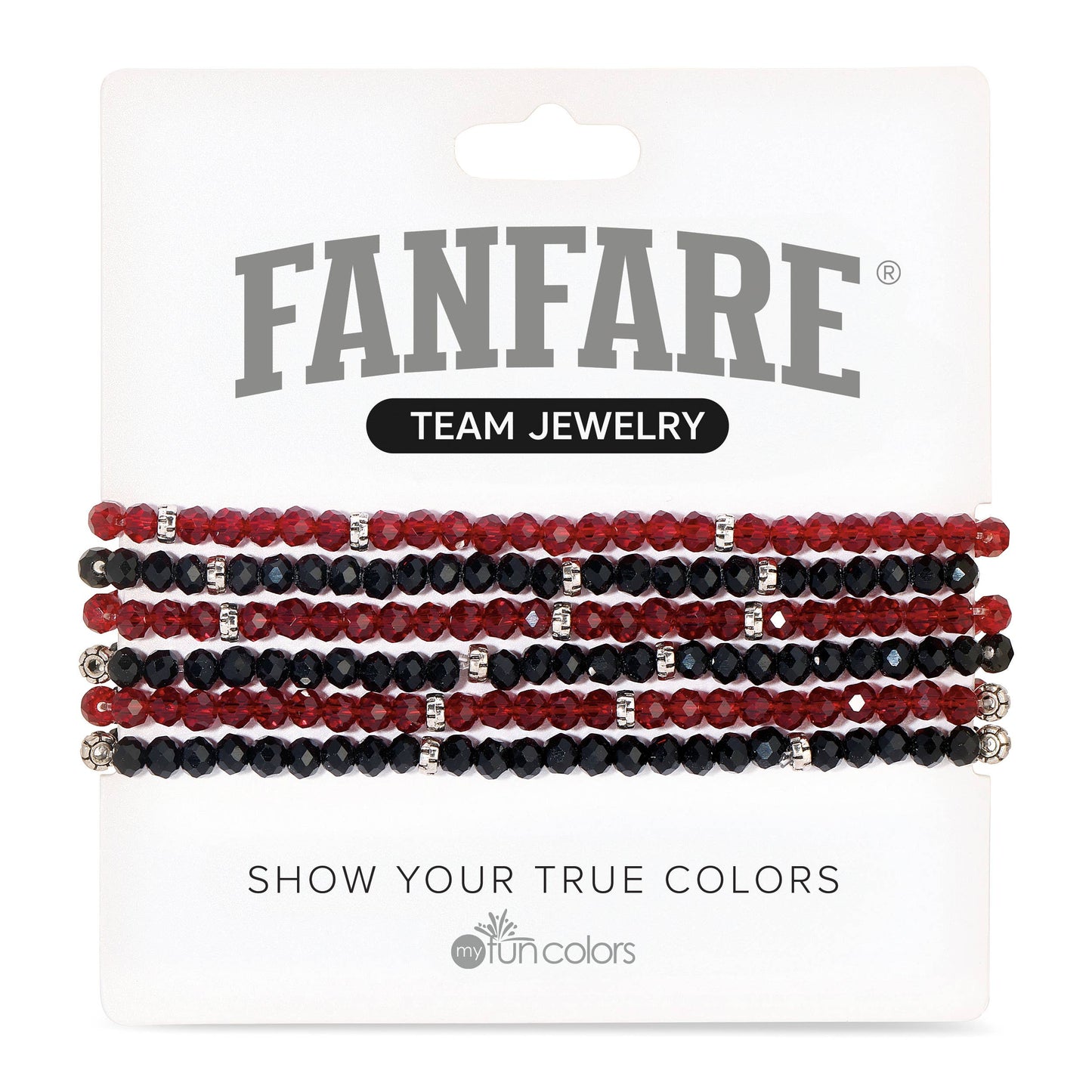 Fanfare Team Colors | Mini Crystal Stretch Bracelet 6pc Set