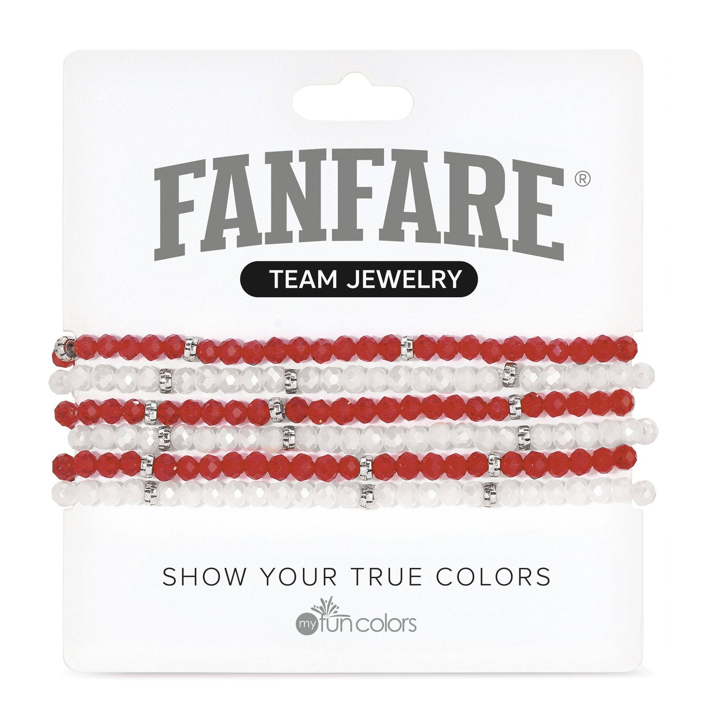 Fanfare Team Colors | Mini Crystal Stretch Bracelet 6pc Set