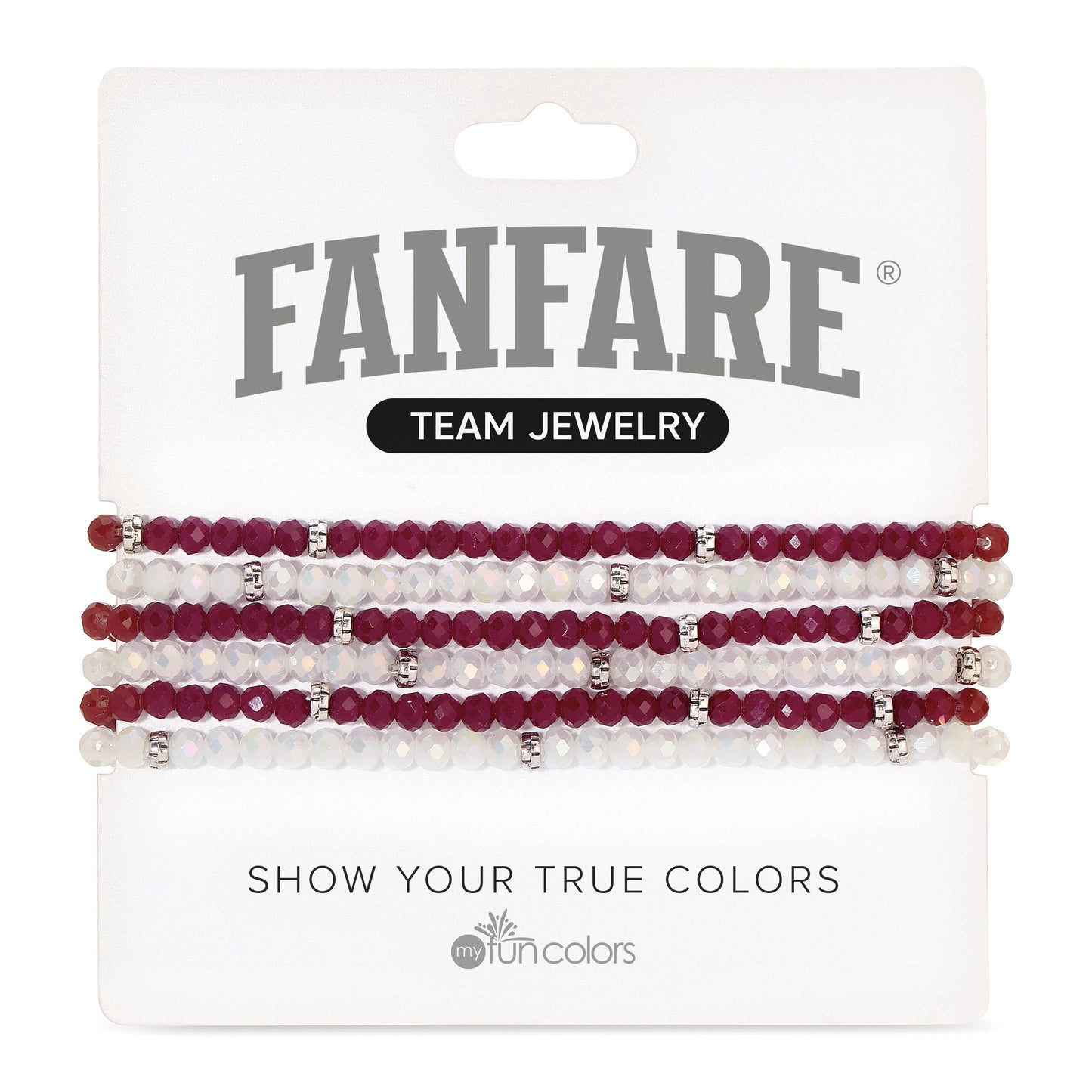 Fanfare Team Colors | Mini Crystal Stretch Bracelet 6pc Set