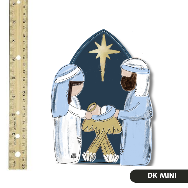 Blue and White Nativity Mini