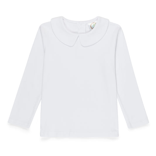 Boy's Long Sleeve Peter Pan Collar Shirt - White