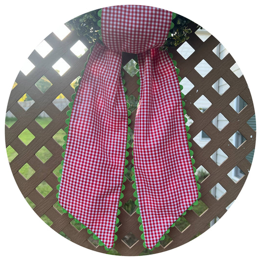 Custom Gingham Sashes with Trim