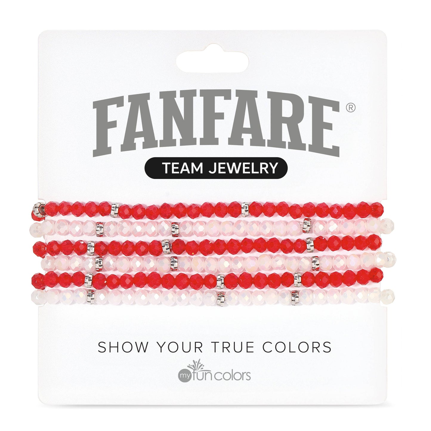 Fanfare Team Colors | Mini Crystal Stretch Bracelet 6pc Set