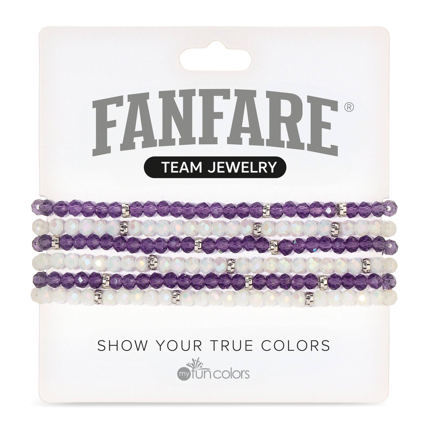 Fanfare Team Colors | Mini Crystal Stretch Bracelet 6pc Set
