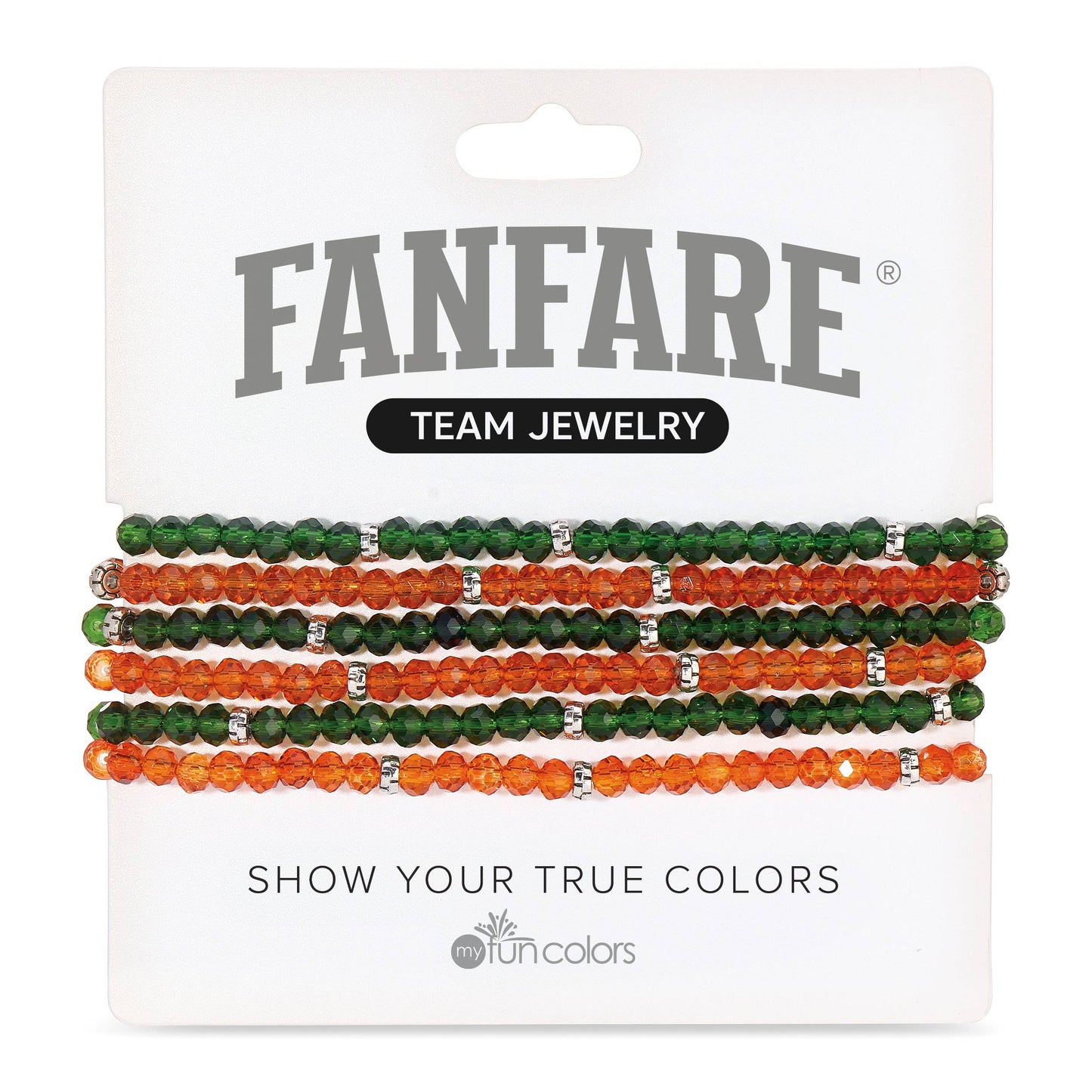 Fanfare Team Colors | Mini Crystal Stretch Bracelet 6pc Set