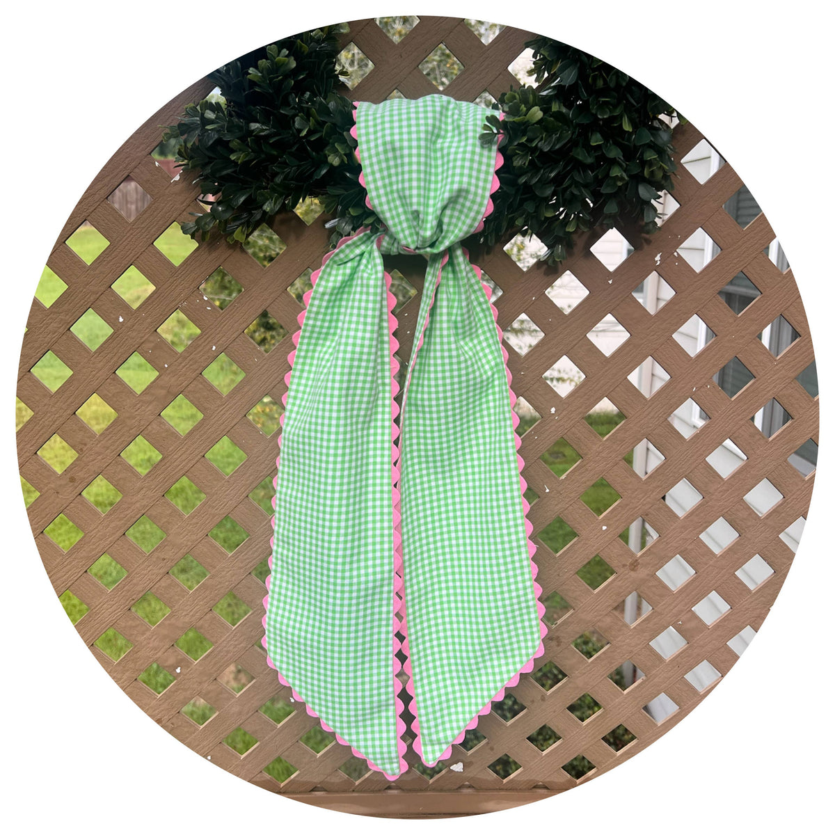 Custom Gingham Sashes with Trim