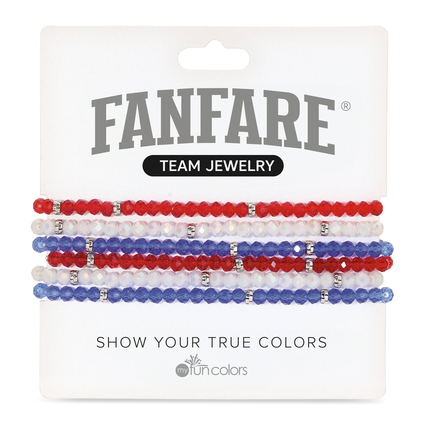Fanfare Team Colors | Mini Crystal Stretch Bracelet 6pc Set