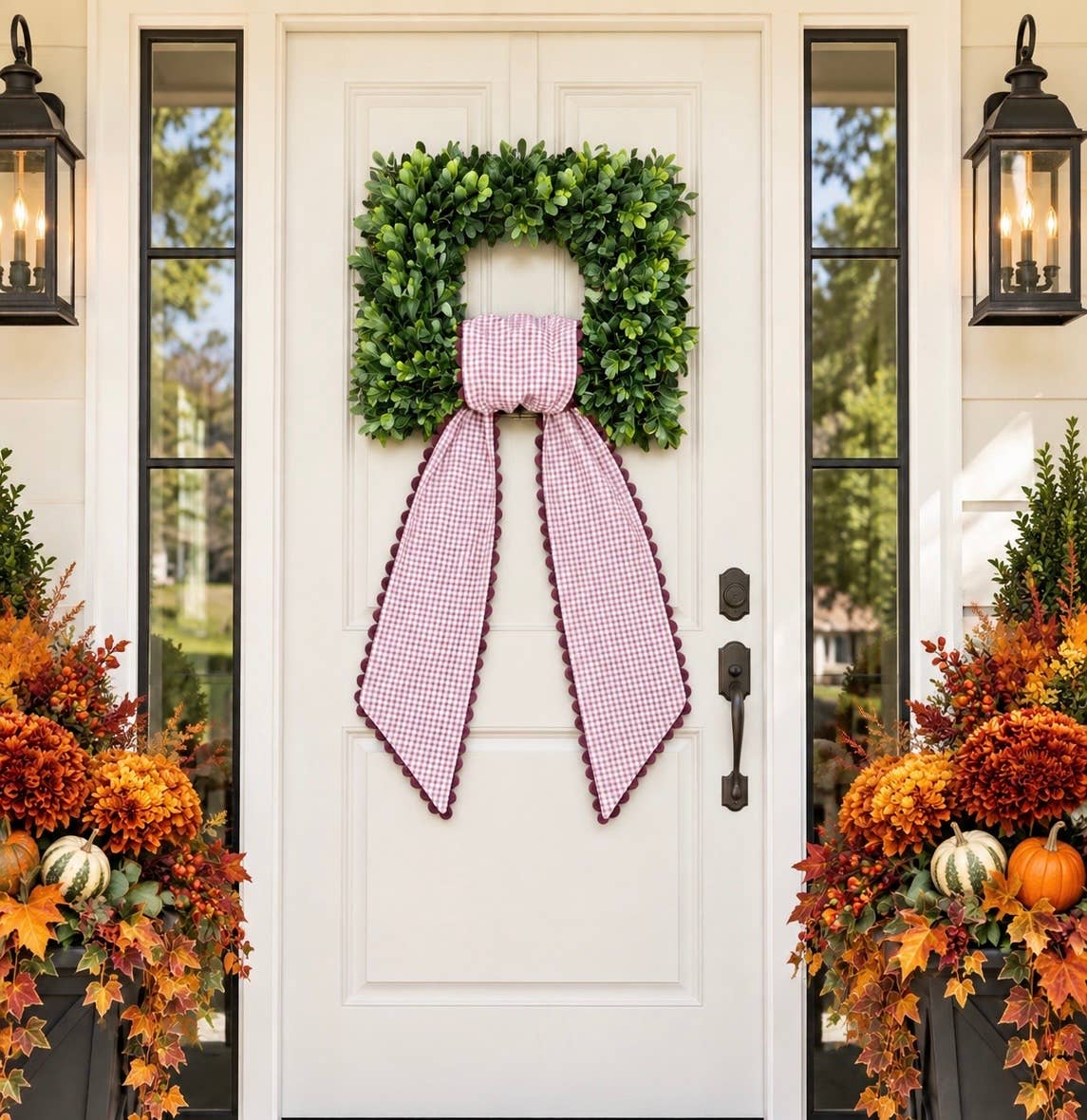 Custom Gingham Sashes with Trim