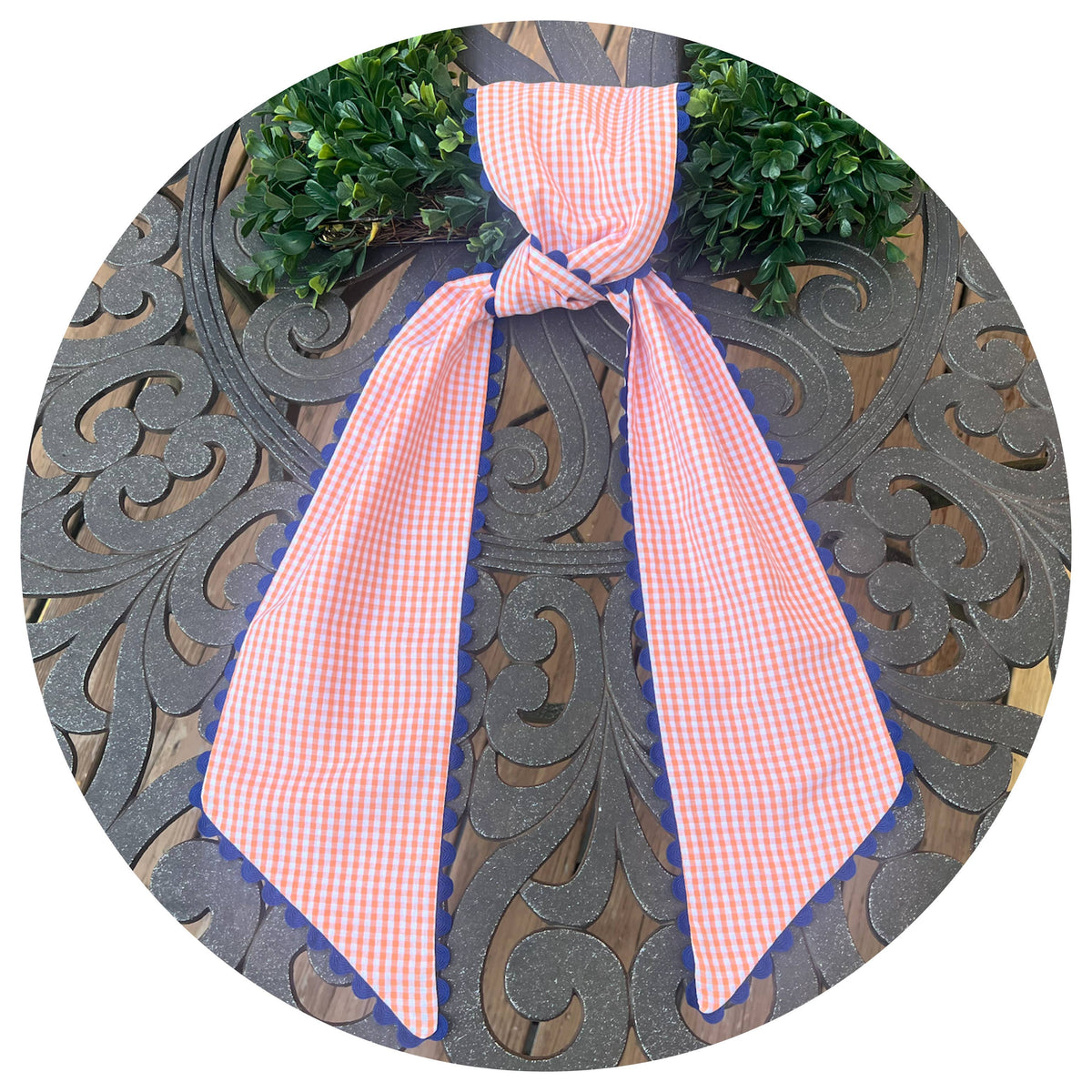 Custom Gingham Sashes with Trim