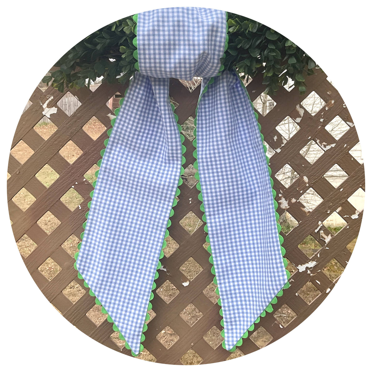 Custom Gingham Sashes with Trim