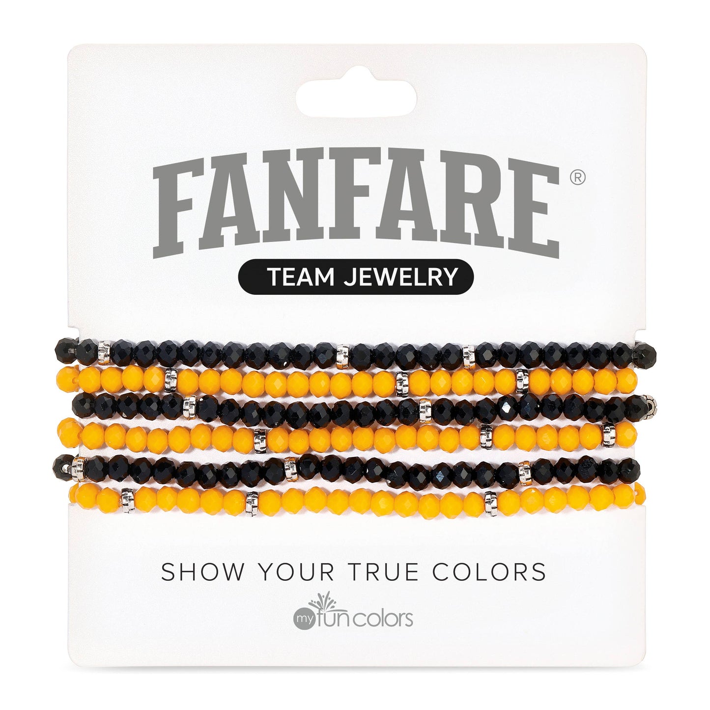 Fanfare Team Colors | Mini Crystal Stretch Bracelet 6pc Set