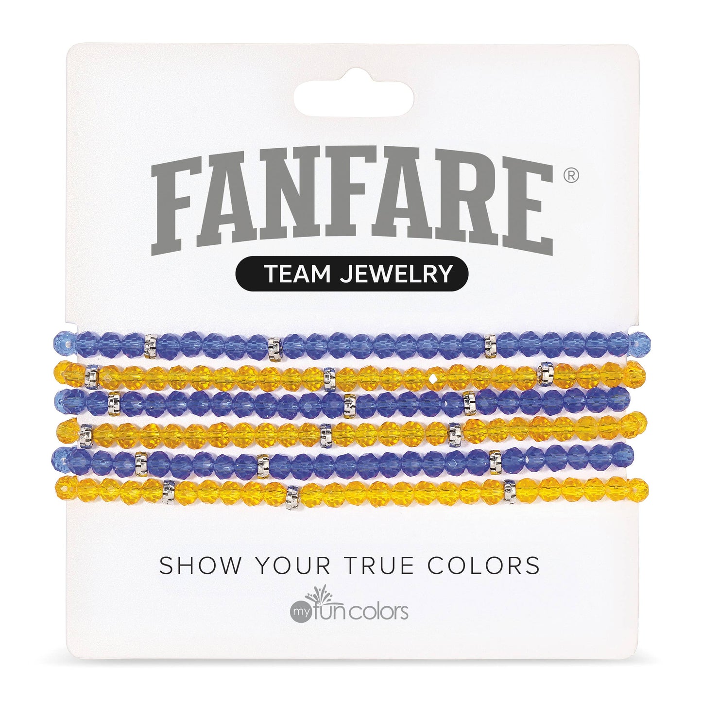 Fanfare Team Colors | Mini Crystal Stretch Bracelet 6pc Set